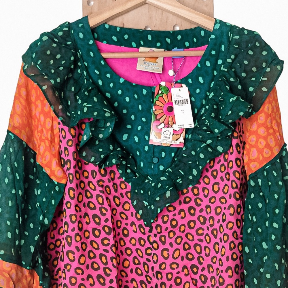 NWT ANTHROPOLOGIE FARM RIO RENEE PEASANT BLOUSE - Picture 7 of 12
